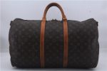 Auth Louis Vuitton Monogram Keepall Bandouliere 50 Boston Bag M41416 LV 7429D Online Hot Sale