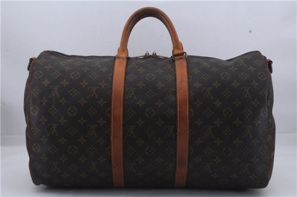 Auth Louis Vuitton Monogram Keepall Bandouliere 50 Boston Bag M41416 LV 7429D Online Hot Sale