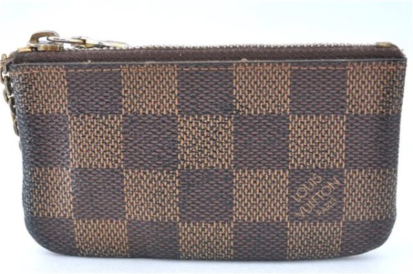 Authentic Louis Vuitton Damier Pochette Cles Coin Case Purse N62658 LV J0739 on Sale