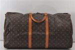 Auth Louis Vuitton Monogram Keepall Bandouliere 60 Boston Bag M41412 LV 9994D Cheap