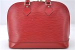 Authentic Louis Vuitton Epi Alma PM Hand Bag Red M52147 LV 5428E Online Hot Sale