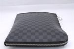 Auth Louis Vuitton Damier Graphite Pochette Jours GM N64437 Document Case 0501E Supply