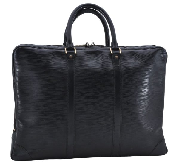 Auth Louis Vuitton Epi Porte Documents Voyage Briefcase Black M59162 LV 5917D Discount