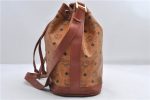 Authentic MCM Visetos Leather Vintage Shoulder Cross Body Bag Purse Brown 1417E Discount