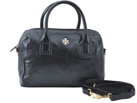 Authentic TORY BURCH Leather 2Way Shoulde Hand Bag Purse Black J1983 on Sale