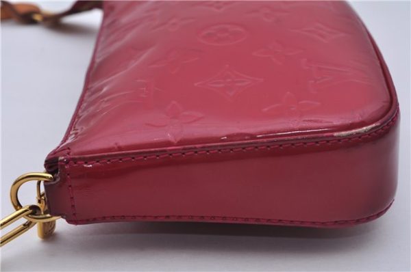 Authentic Louis Vuitton Vernis Pochette Accessoires Pouch Red M91577 LV 5450E For Cheap