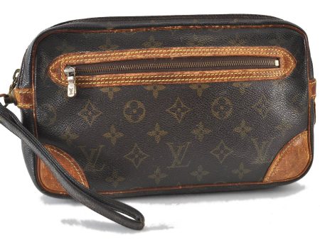 Auth Louis Vuitton Monogram Marly Dragonne GM Clutch Hand Bag M51825 LV 4087D Cheap