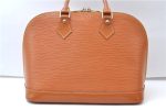 Authentic Louis Vuitton Epi Alma PM Hand Bag Brown M52148 LV 6867E Online