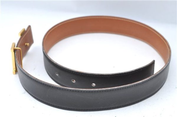 Authentic HERMES Constance Ladies Leather Belt Size 70cm 27.6  Black J1623 Hot on Sale