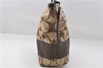 Authentic COACH Signature Shoulder Tote Bag Canvas Leather F15112 Brown 6836E on Sale