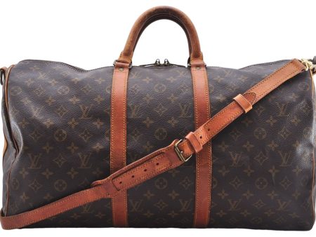 Authentic Louis Vuitton Monogram Keepall Bandouliere 50 M41416 Boston Bag 2820E Online Hot Sale