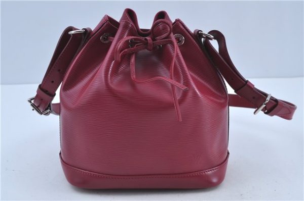 Authentic Louis Vuitton Epi Noe BB Shoulder Cross Bag Wine Red M40844 LV J3590 on Sale