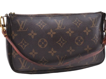 Authentic Louis Vuitton Monogram Pochette Accessoires Pouch M51980 LV Junk 2825E on Sale