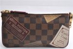 Authentic Louis Vuitton Damier Pochette Mira MM Accessory Pouch N63080 LV 6211E Online