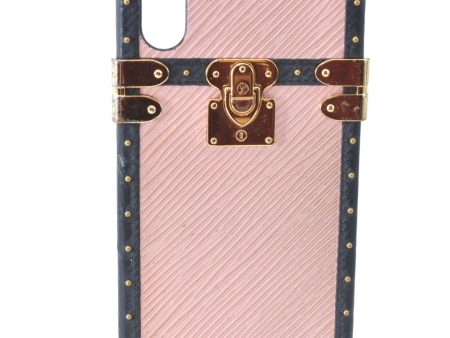 Auth Louis Vuitton Epi Eye Trunk Light iPhone X Xs Case Pink M67894 LV J1537 on Sale