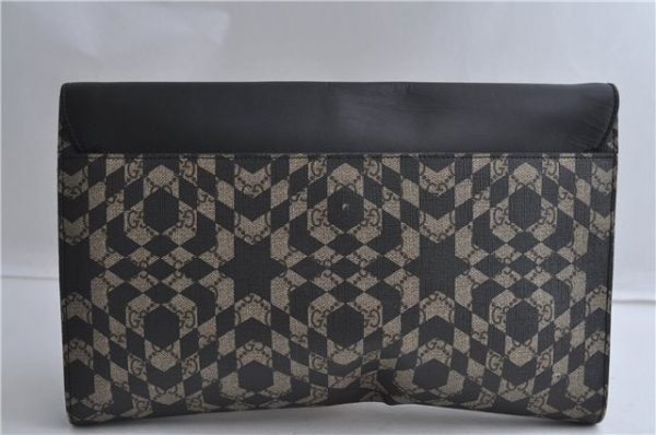 Authentic GUCCI GG Caleido Clutch Hand Bag PVC Leather 406725 Black 2275F on Sale