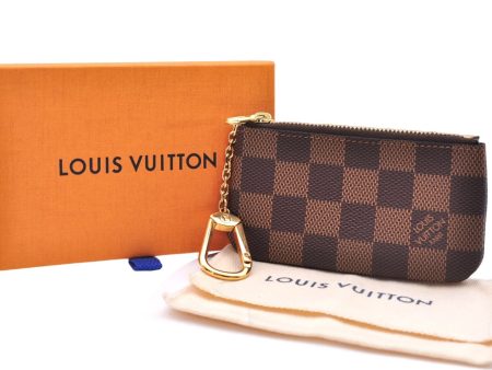 Authentic Louis Vuitton Damier Pochette Cles Coin Case Purse N62658 LV Box 0064E Online