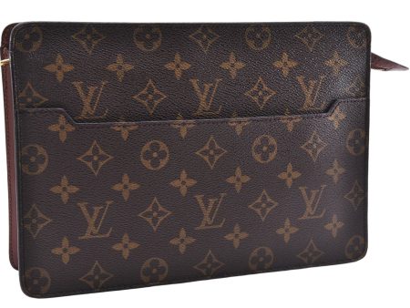 Authentic Louis Vuitton Monogram Pochette Homme Clutch Hand Bag M51795 LV 0030E For Discount