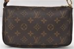 Authentic Louis Vuitton Monogram Pochette Accessoires Pouch M51980 LV 5963E Hot on Sale