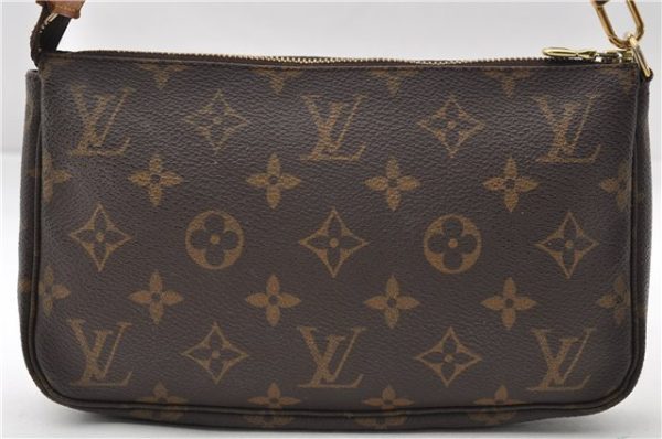 Authentic Louis Vuitton Monogram Pochette Accessoires Pouch M51980 LV 5963E Hot on Sale