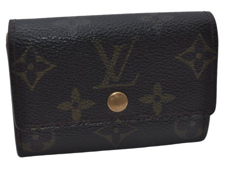 Authentic Louis Vuitton Monogram Porte Monnaie Plat Coin Case M61930 LV 5578D Online now