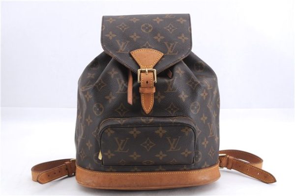 Authentic Louis Vuitton Monogram Montsouris MM Backpack M51136 LV 1341E Sale