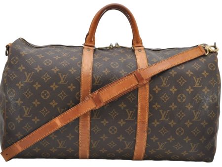 Auth Louis Vuitton Monogram Keepall Bandouliere 50 Boston Bag M41416 LV 7428D Cheap