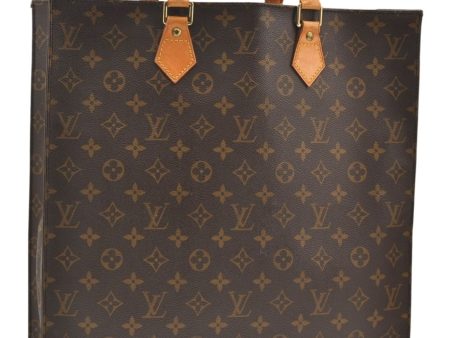 Authentic Louis Vuitton Monogram Sac Plat Hand Tote Bag M51140 LV 5420E Cheap