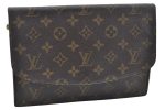 Authentic Louis Vuitton Monogram Pochette Rabat Clutch Hand Bag M51940 LV 5278E For Cheap