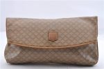 Authentic CELINE Macadam Blason Pattern Clutch Bag Purse PVC Leather Beige 9039C Cheap