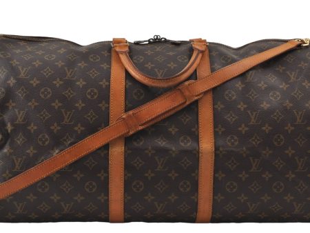 Auth Louis Vuitton Monogram Keepall Bandouliere 60 Boston Bag M41412 LV 9994D Cheap