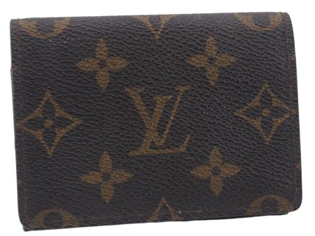 Auth Louis Vuitton Monogram Enveloppe Carte de Visite Card Case M62920 LV 5858D Sale