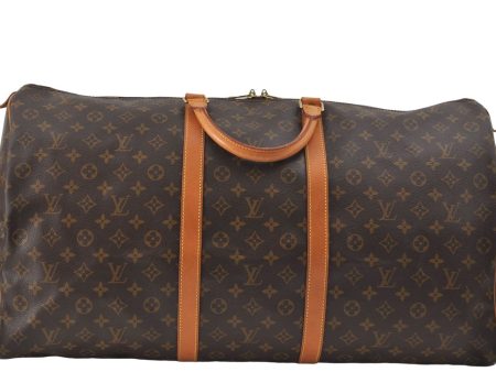 Authentic Louis Vuitton Monogram Keepall 60 Travel Boston Bag M41422 LV 8458D Online Hot Sale