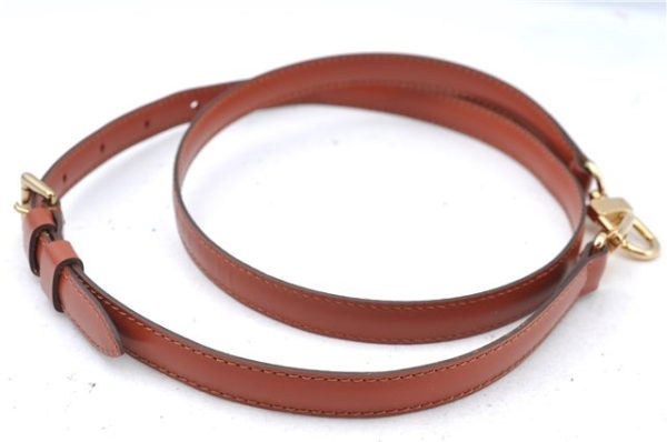 Authentic Louis Vuitton Leather Shoulder Strap Brown Size 40.2-46.5  LV J5585 For Cheap