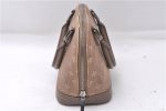 Louis Vuitton Monogram Satin Little Alma Hand Bag Gray Beige M92147 LV 5982D For Cheap