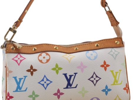 Louis Vuitton Monogram Multicolor Pochette Accessoires Pouch M92649 White 1390E Hot on Sale