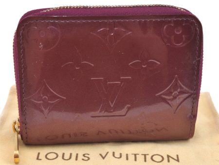 Authentic Louis Vuitton Vernis Zippy Coin Purse Wallet Purple M90143 LV J4248 For Cheap