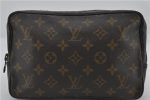 Authentic Louis Vuitton Monogram Trousse Toilette 23 Clutch Bag M47524 LV 2865E Cheap