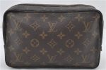 Auth Louis Vuitton Monogram Trousse Toilette 23 Clutch Hand Bag M47524 LV 0411E Cheap