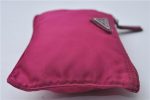 Authentic PRADA Nylon Leather Pouch Purse Pink 6914D Online