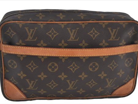 Authentic Louis Vuitton Monogram Compiegne 28 Clutch Hand Bag M51845 LV J4260 Online Sale