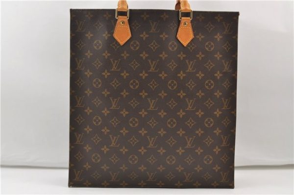 Authentic Louis Vuitton Monogram Sac Plat Hand Tote Bag M51140 LV 5420E Cheap