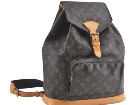 Authentic Louis Vuitton Monogram Montsouris GM Backpack M51135 LV J1459 Hot on Sale