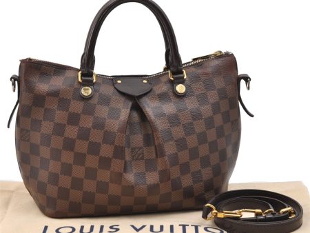 Authentic Louis Vuitton Damier Sienna PM 2Way Shoulder Hand Bag N41545 LV 2944E For Cheap