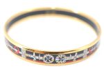 Authentic HERMES Email PM Bangle Weapon Motif Gold Black Red J0855 Online Sale