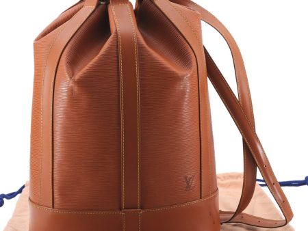 Authentic Louis Vuitton Epi Randonnee PM Shoulder Bag Brown M52358 LV 5447E For Sale