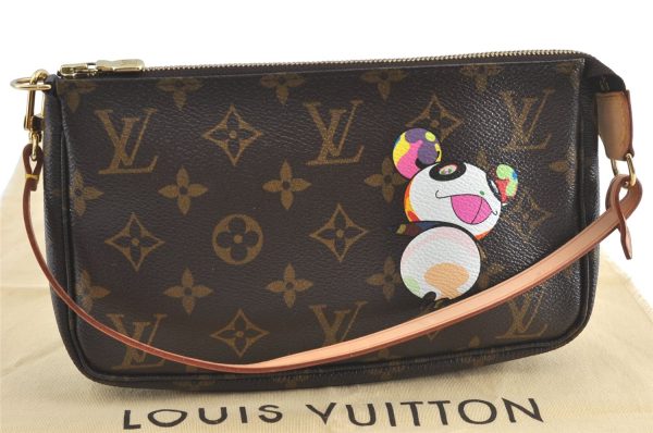 Auth Louis Vuitton Monogram Panda Pochette Accessoires Pouch M51981 LV J0810 Fashion