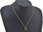 Authentic Christian Dior Logo Gold Plating Necklace Pendant CD J6056 on Sale