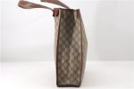 Authentic GUCCI Web Sherry Line Tote Bag GG PVC Leather 211135 Brown 2331F For Discount