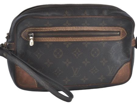 Auth Louis Vuitton Monogram Marly Dragonne GM Clutch Hand Bag M51825 Junk J2175 Online Sale